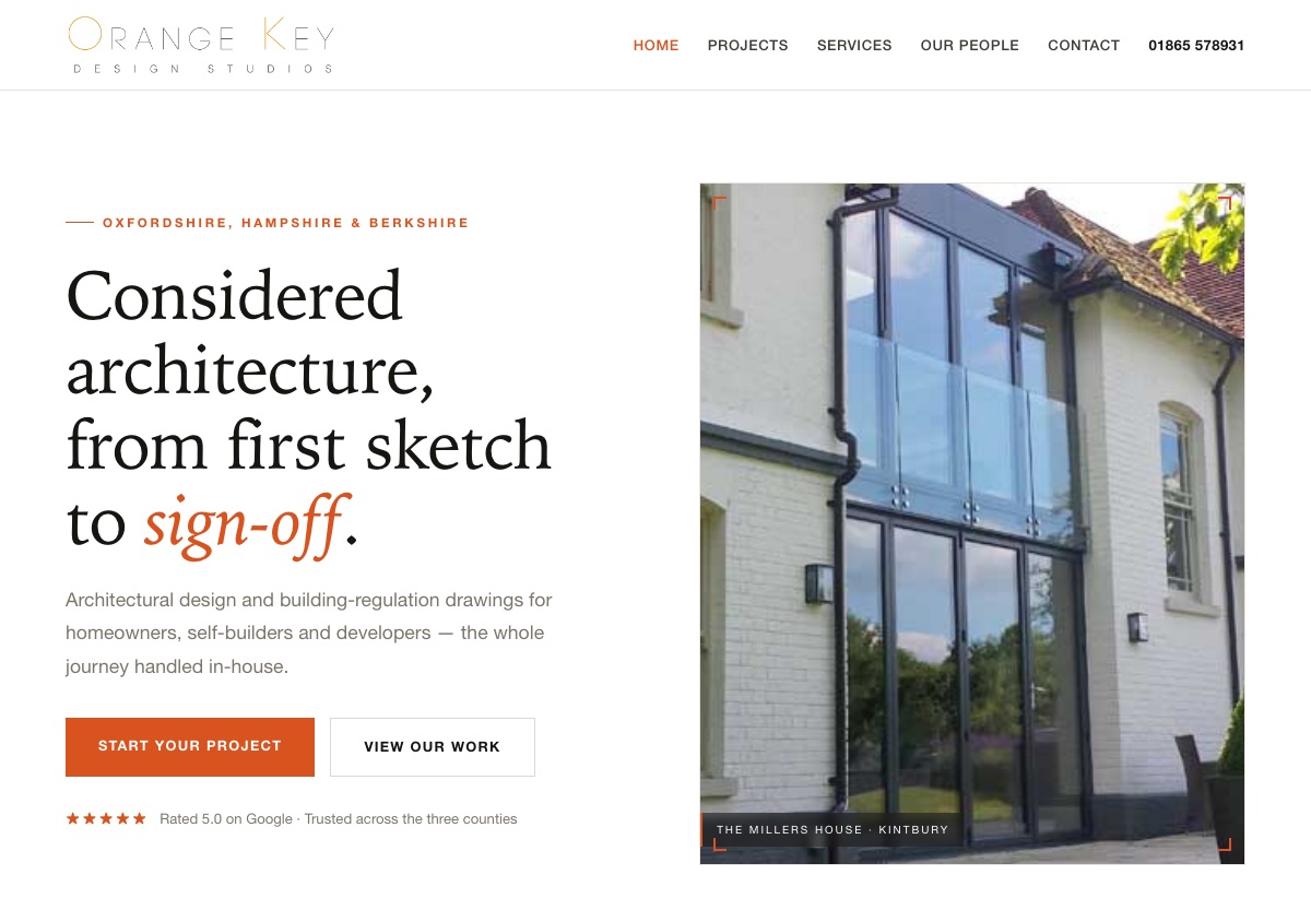 Orange Key Design Studios website